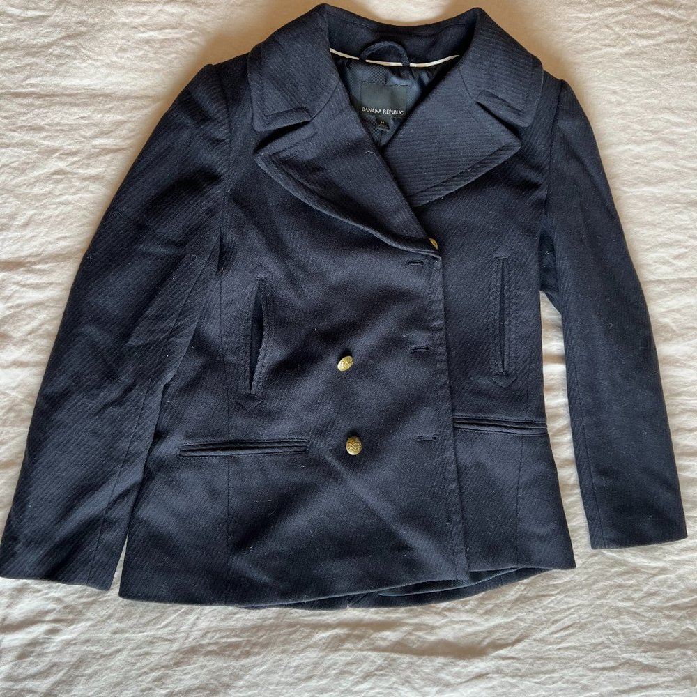 Banana Republic Navy Pea Coat -